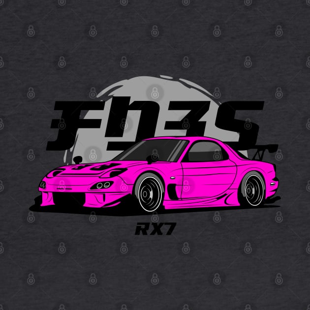 Pink RX 7 JDM by GoldenTuners